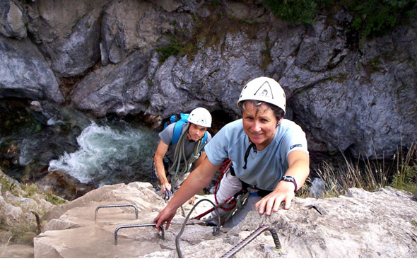 via-ferrata de Château-Queyras en famille