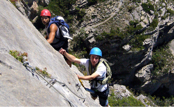 super activité en via-ferrata à Freissinière