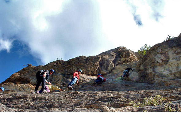 super activité en via-ferrata dees Vigneaux version longue niveau confirmé